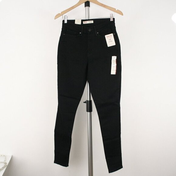 NWT Levi's Signature Black High Rise Skinny Denim Jean Sz 27 x 30 (4M) - Picture 2 of 10
